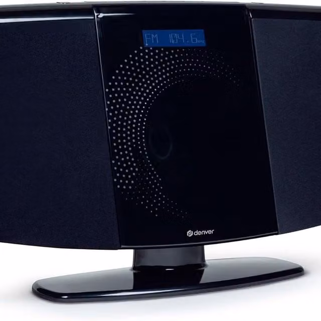 Denver Wireless DAB plus CD Player HiFi with Bluetooth and Motorised CD Door, Black