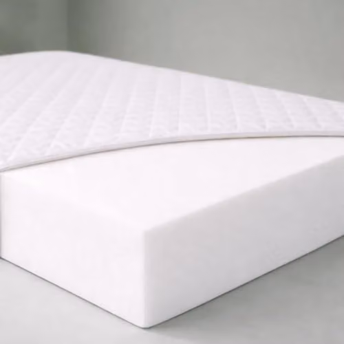 Opulent Home Antibacterial Baby Cot Bed Mattress with Waterproof Removable Cover, White, W/D/H: 140 x 70 x 15 cm