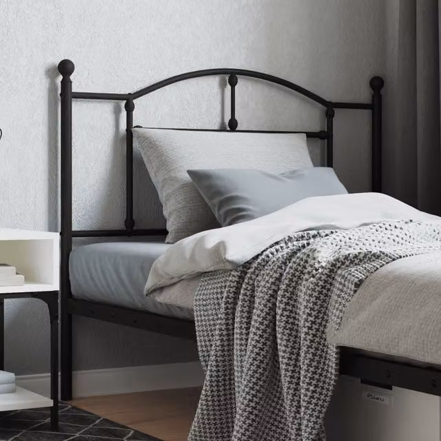 Berkfield Home Metal Headboard in Black, Width: 107 cm – 1
