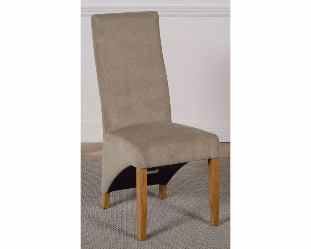 Thats Furniture Richmond Oak Extending Dining Table and 6 Lola Grey Fabric Upholstered Chairs Set – 4