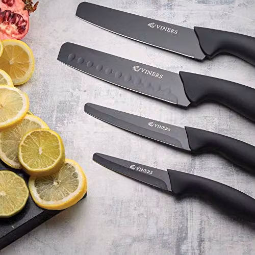 Viners Assure 5 inch Black Utility Knife with Stainless Steel Blade – 4
