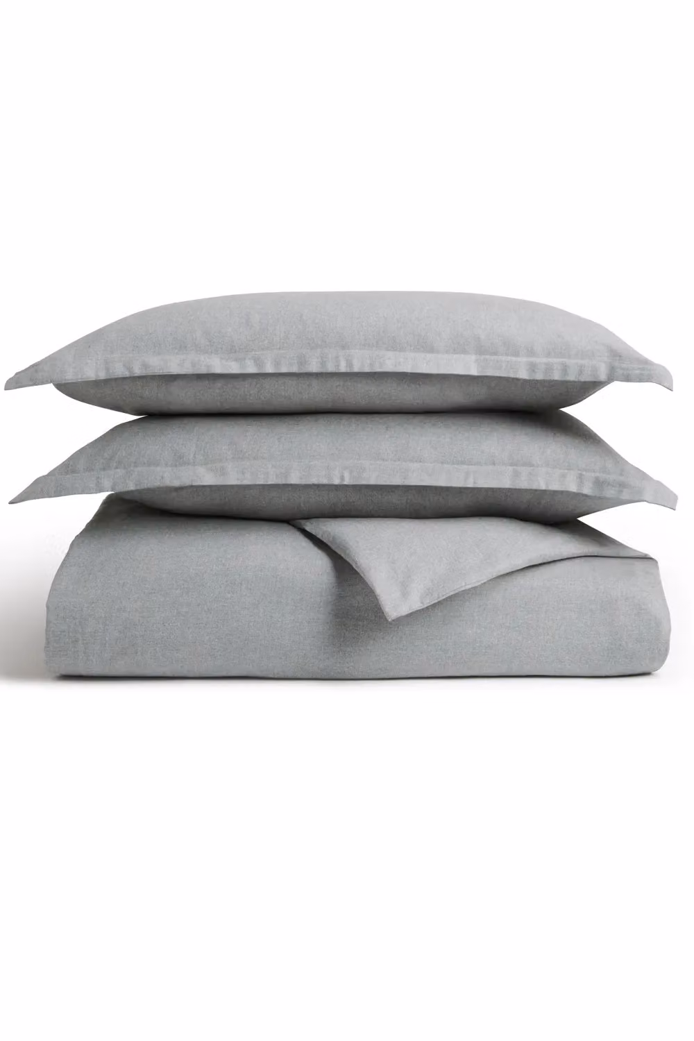 CHRISTY Flannel Marl Super Soft Brushed Cotton Duvet Set in Grey, W/D/H: 140 x 200 cm – 2