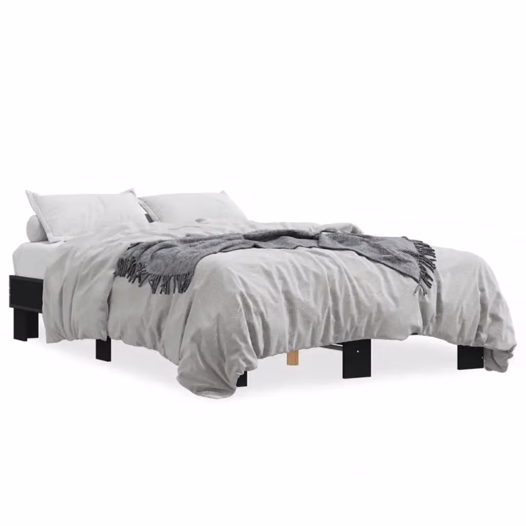 Berkfield Home Small Double Bed Frame in Black, W/D/H: 120 x 200 cm – 2