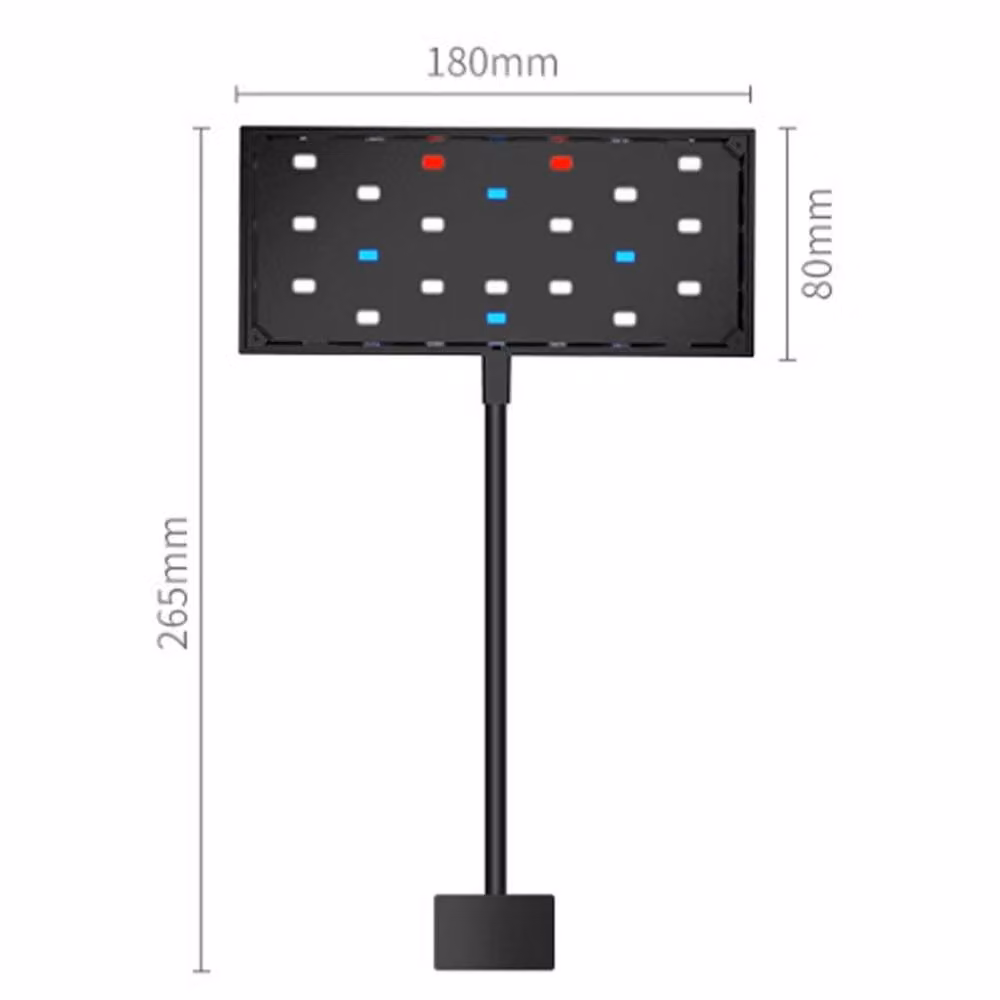Nordara Black LED Full Spectrum Aquarium Grow Light with Dimmable Timer and RGB Functions – 2