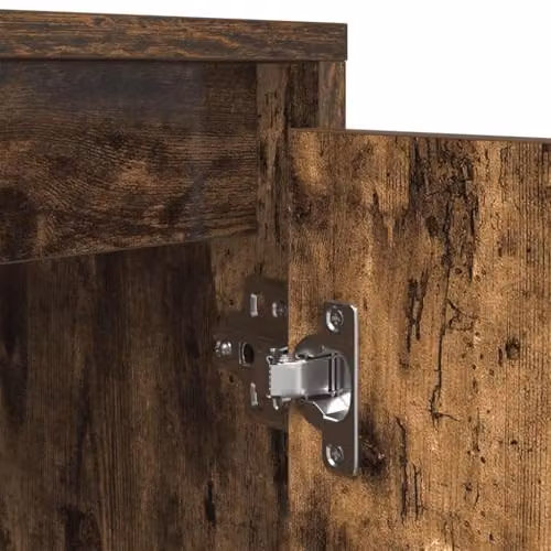vidaXL Modern TV Cabinet with LED Lights in Smoked Oak, W: 160.5 cm, D: 41 cm, H: 50 cm – 3