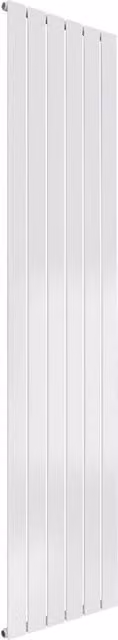 Bathroom Kingdom Flat White Single Flat Panel Vertical Steel Radiator H: 180 cm, W: 44 cm