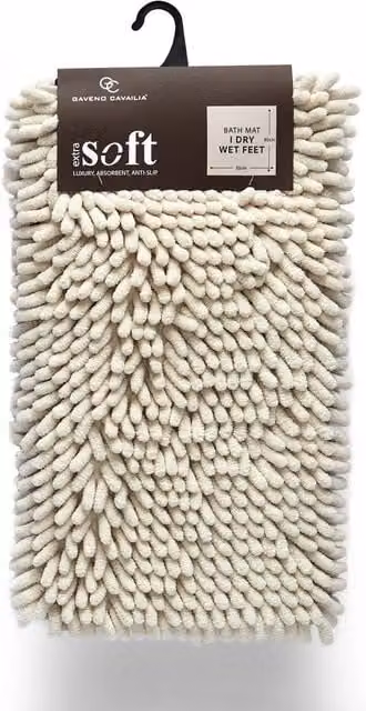 GAVENO CAVAILIA Faux Fur Bath Mat in Mocha, W/D/H: 80 x 50 x 2.54 cm – 1