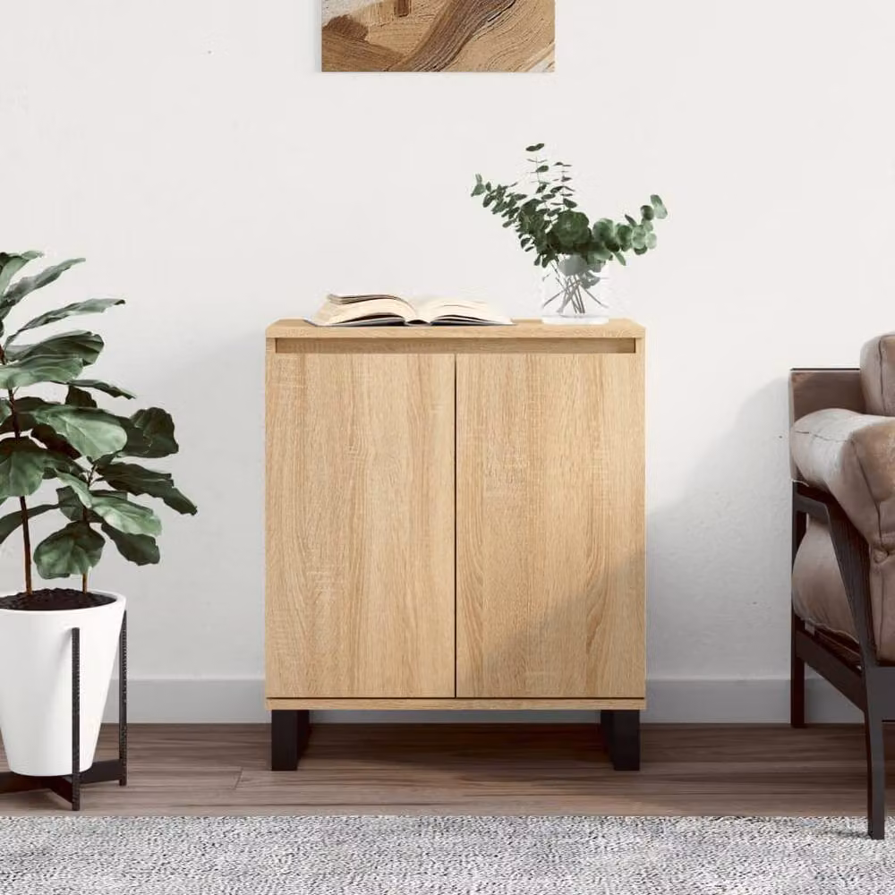 Berkfield Home Sonoma Oak Sideboard in Brown, W/D/H: 60 x 35 x 70 cm – 2