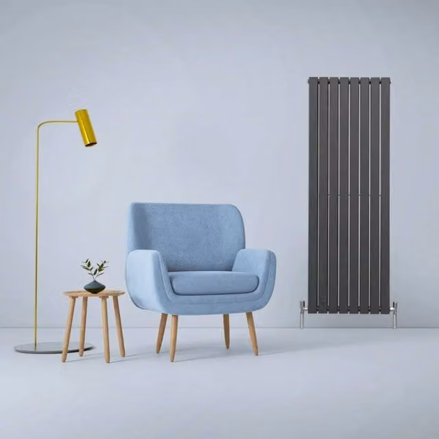 Monstershop Designer Steel Flat Panel Radiator in Anthracite Grey, W: 160 cm, H: 56 cm – 1
