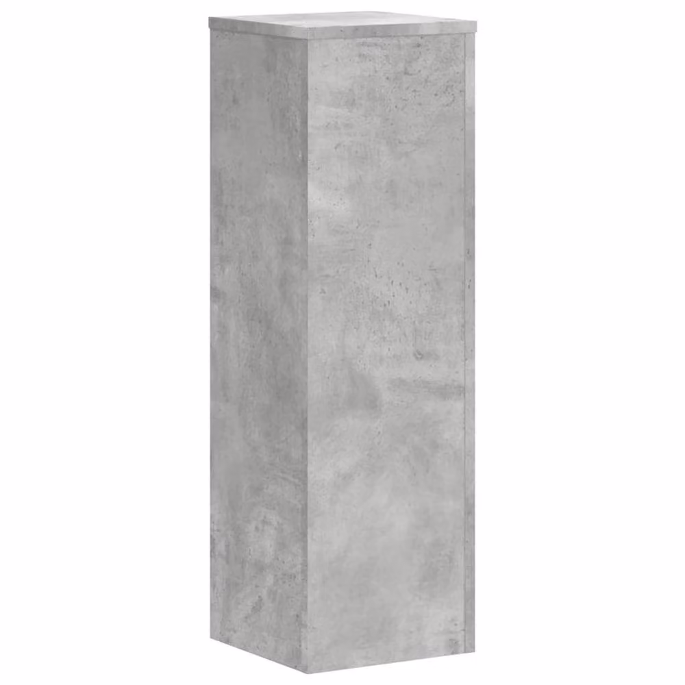 Berkfield Home Set of 2 Square Plant Stands in Concrete Grey, W/D/H: 25 x 25 x 80 cm – 2