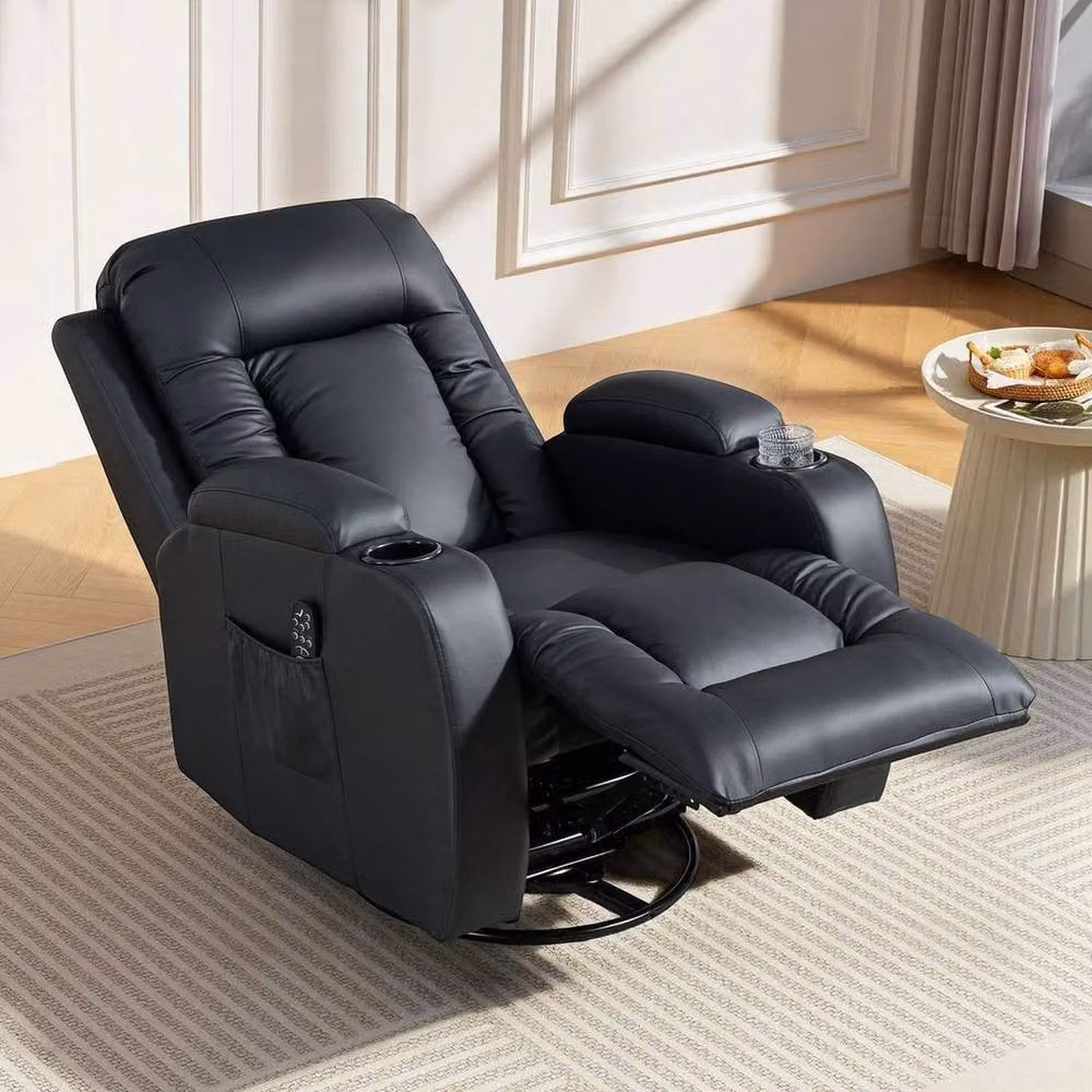 FORGEVIO Massage Recliner Chair with 8 Vibration Modes and Heat, Black – 6