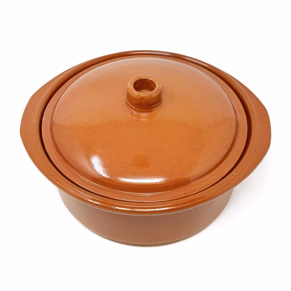 Verano Spanish Ceramics El Toro Glazed Terracotta Lidded Casserole Dish, 2.5 l, Brown, H 10 cm x W 25 cm – 2