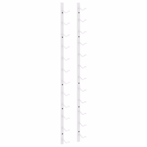vidaXL Wall Mounted White Metal Wine Rack for 12 Bottles – 1