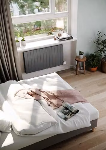 Terma Bergamo E Electric Radiator with Wifi and App Control, Graphite Grey, W: 104.0 cm, H: 59.0 cm – 6
