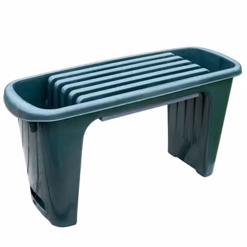 St Helens Home & Garden Padded Green Garden Kneeler with Cushions, W/D/H: 60.0 x 33.0 x 30.5 cm