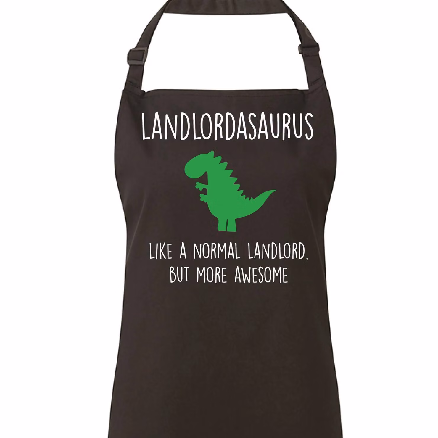 60 Second Makeover Landlordasaurus Men's Cotton Apron in Black – 2