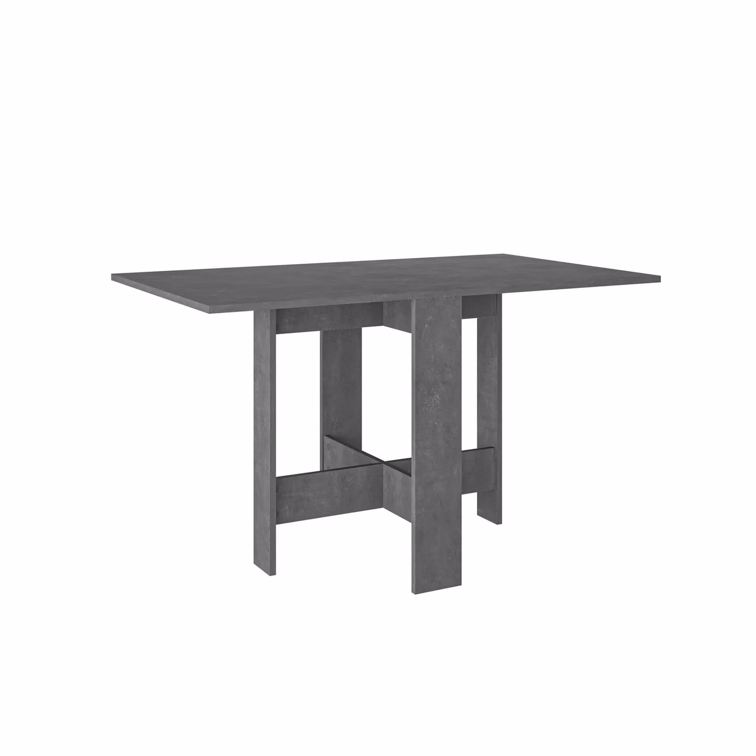 Decortie Artemio Modern Rectangular Extendable Folding Dining Table in Mid Grey, W: 130 cm, D: 76 cm, H: 73.4 cm – 2
