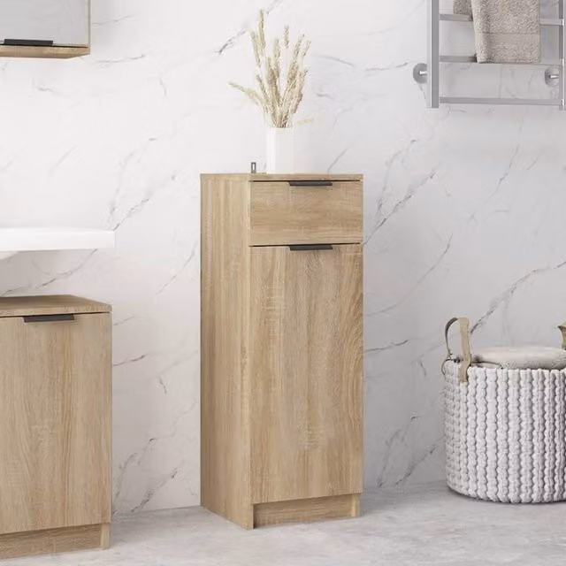Berkfield Home Sonoma Oak Bathroom Cabinet, Brown, W/D/H: 32 x 34 x 90 cm – 1
