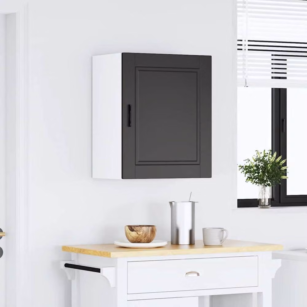 Berkfield Home Porto Black Modern Wall Mounted Kitchen Cabinet with Hinged Doors – 2