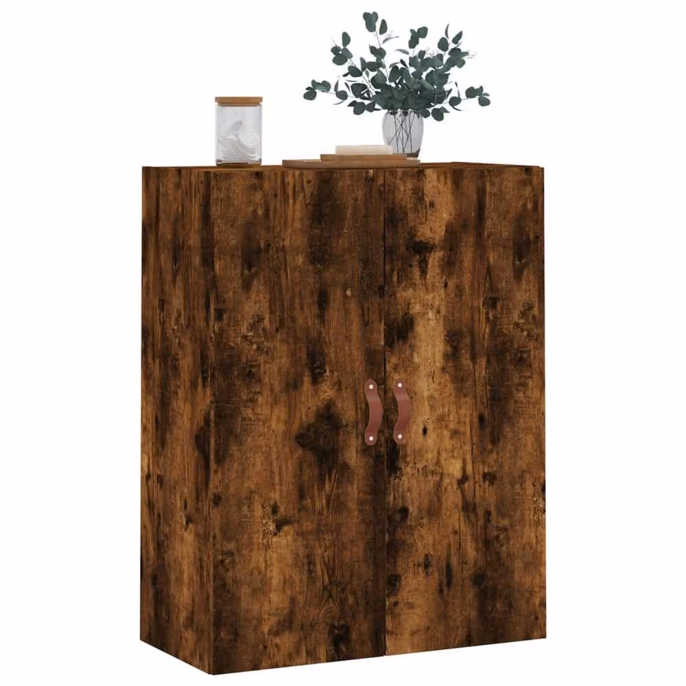 Berkfield Home Wall Mounted Smoked Oak Cabinet in Brown W/D/H: 69.5 x 34 x 90 cm – 4