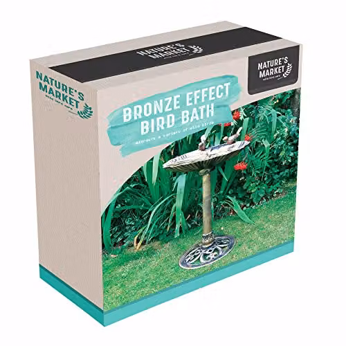 Kingfisher Bronze Effect and Transparent Round Plastic Bird Bath – 3