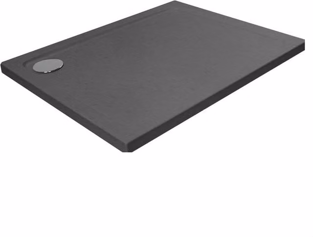 Balterley Contemporary Rectangular Anti-Slip Shower Tray, Grey, W: 160 cm, D: 80 cm – 1