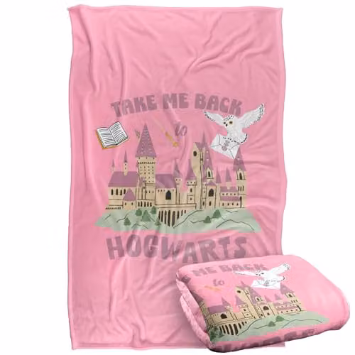 Warner Bros. Harry Potter Take Me Back To Hogwarts Super Soft Fleece Throw Blanket, Multicolour – 1