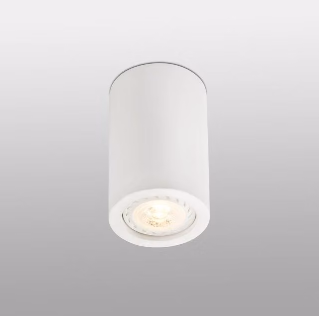 Netlighting Sven Round Surface Mounted Downlight in Plaster White with GU10 Socket