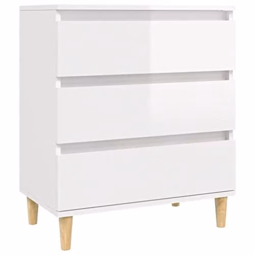 vidaXL Glossy White MDF Sideboard W/D/H: 60 x 35 x 70 cm