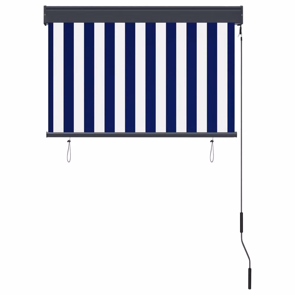 Berkfield Home Outdoor Roller Blind in Blue and White, W/H: 100 x 250 cm – 3