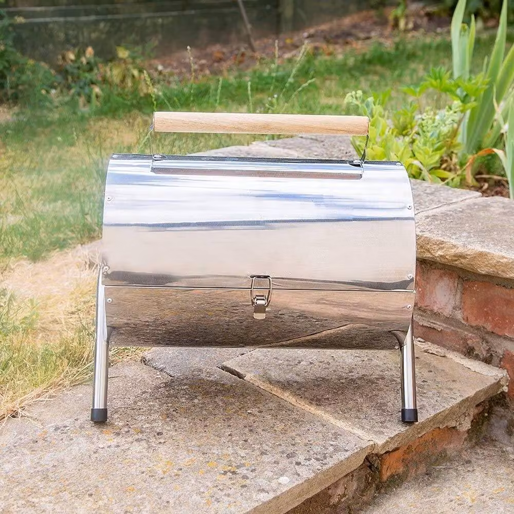 Kelvenix Silver Stainless Steel Tabletop Charcoal Barbecue Grill – 3