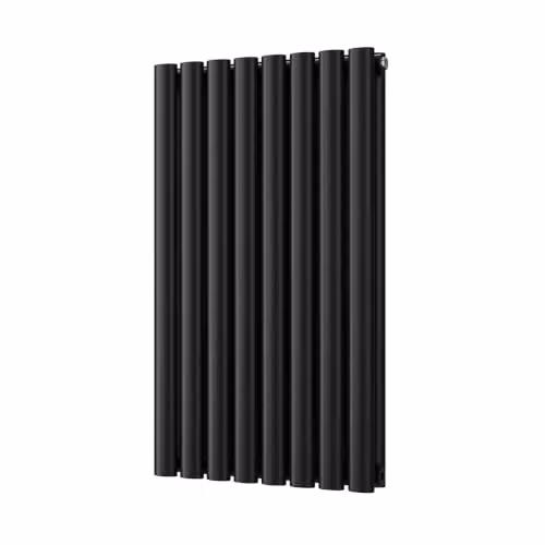UK Radiators Omeara Black Elliptical Tube Horizontal Designer Radiator W: 464 mm, H: 800 mm – 2