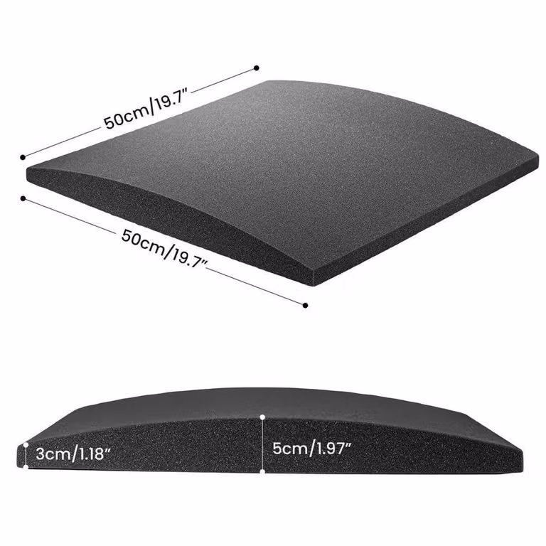 FLAVORA Black Foam Sofa Cushion Support, Pack of 2, W/D/H: 50 x 50 x 5 cm