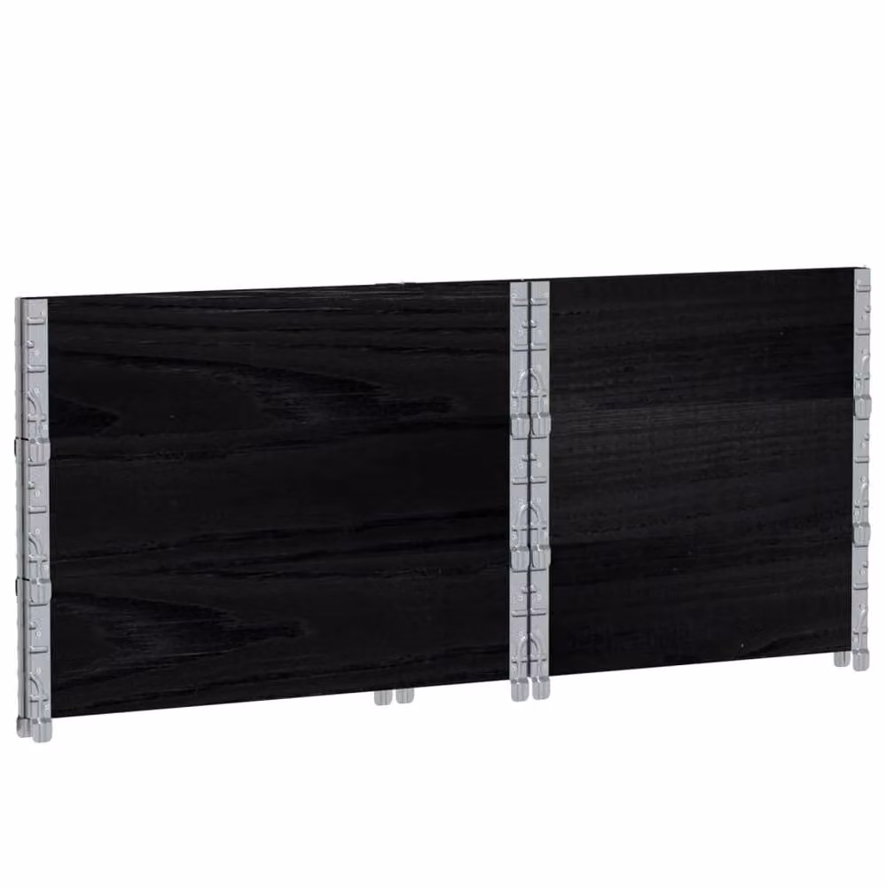 Berkfield Home Garden Black Wooden Raised Bed Planter with Galvanised Steel, W: 80 cm, D: 60 cm – 4