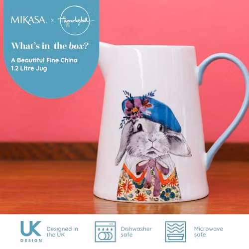 Mikasa White Ceramic Jug, 1.2 l – 3