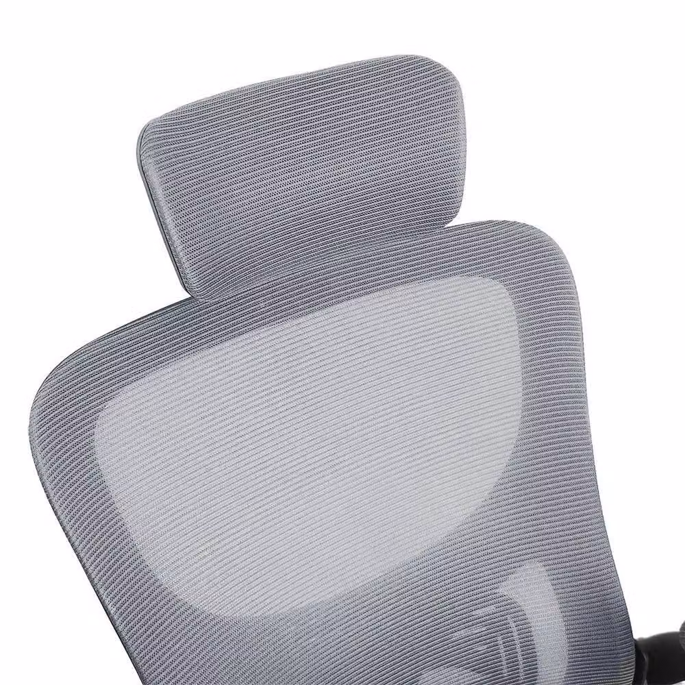 Kelvenix Ergonomic High Back Office Chair in Grey Fabric with Headrest and Armrests – 3