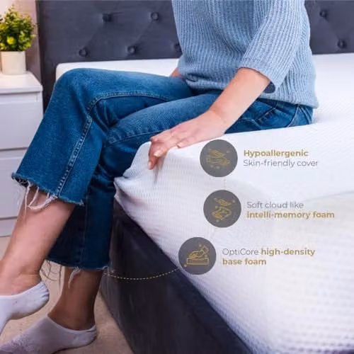 DS Living PureDream Memory Foam Orthopaedic Mattress for Children, White, W/D/H: 90 x 200 x 12.7 cm – 4
