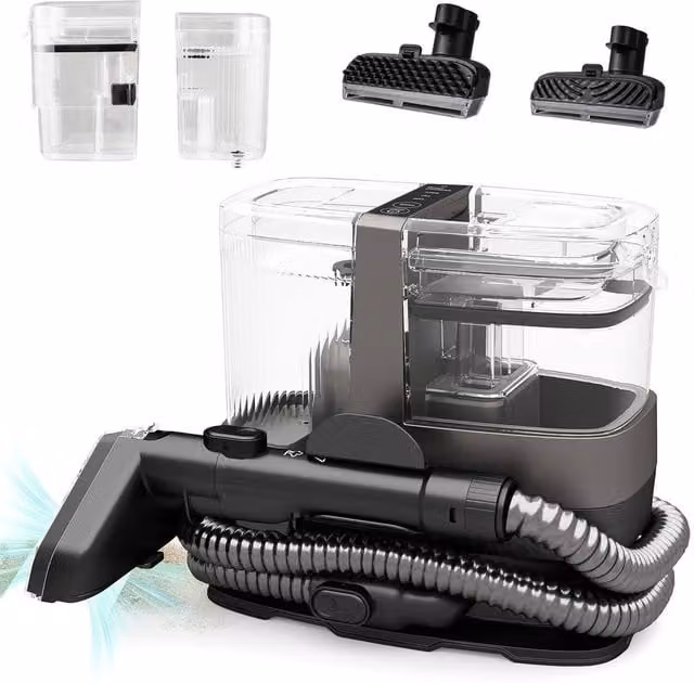 Costway 1800W Portable Carpet Cleaner and Spot Cleaner Machine with 1.1L Tank in Black