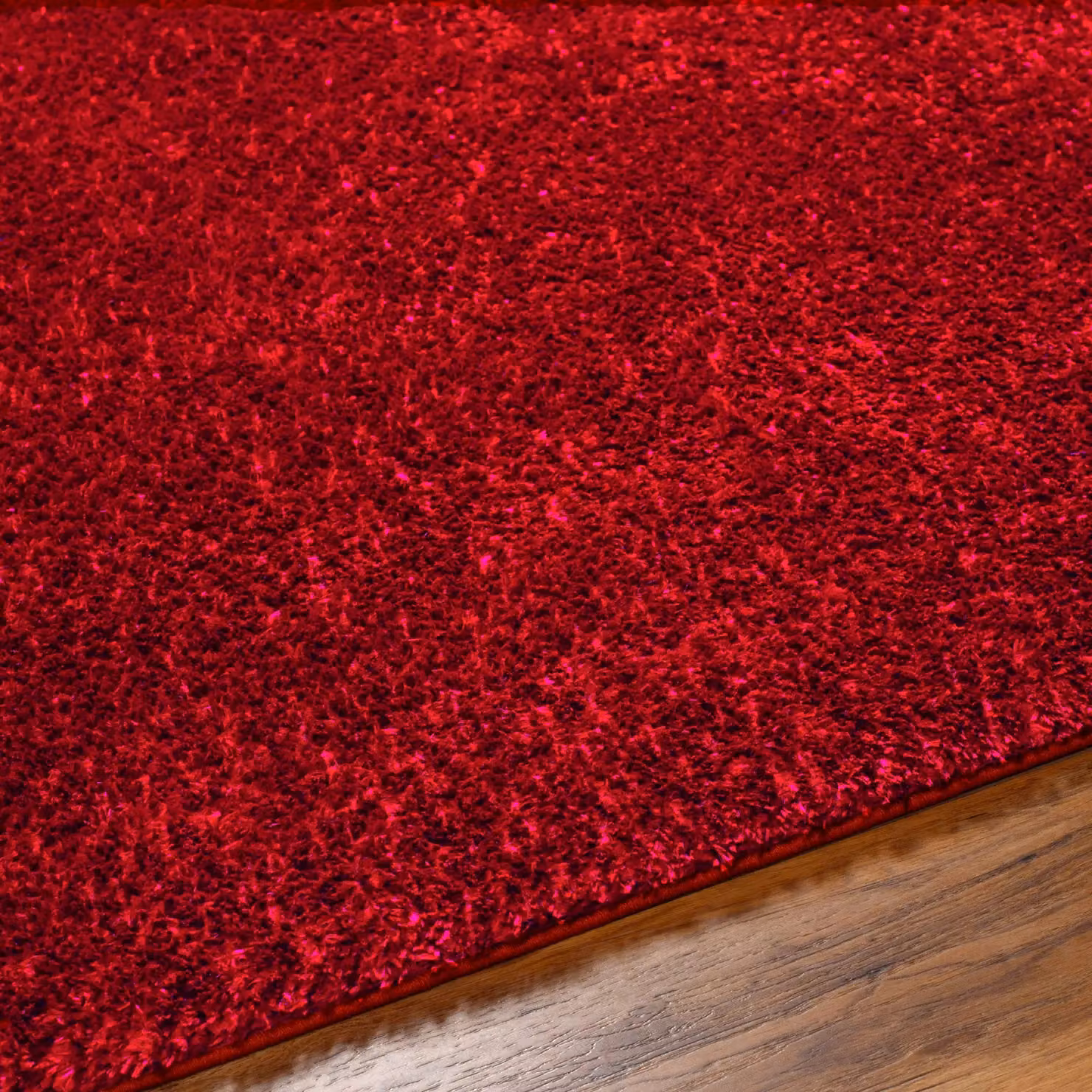 Livabliss Cloudy Shag Soft Plush Pile Living Room Rug in Red, W: 160 cm, L: 215 cm – 2