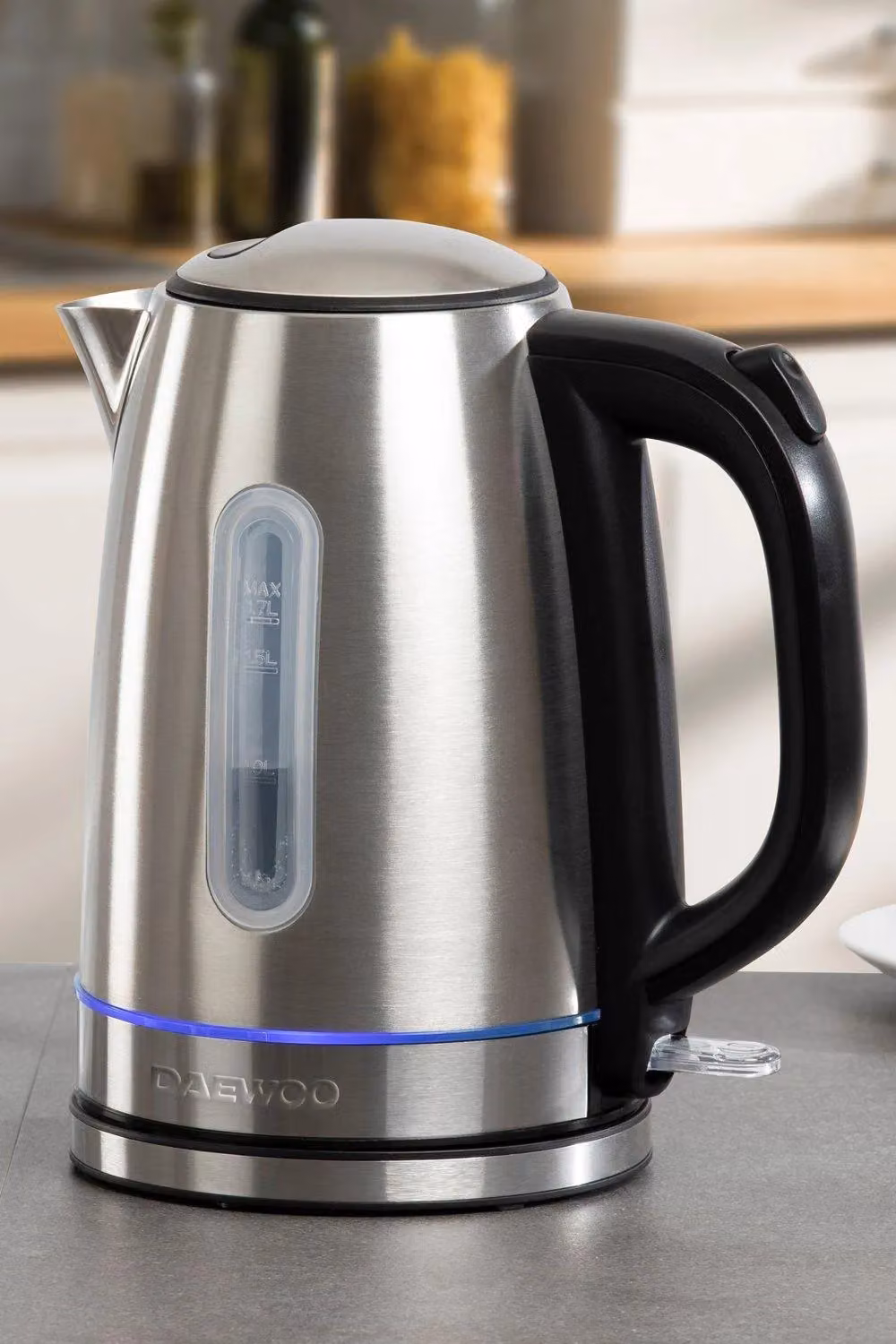 Daewoo Edinburgh Rapid Boil Kettle, 1.7 l, Silver Stainless Steel with Auto Shut Off and Limescale Filter – 6