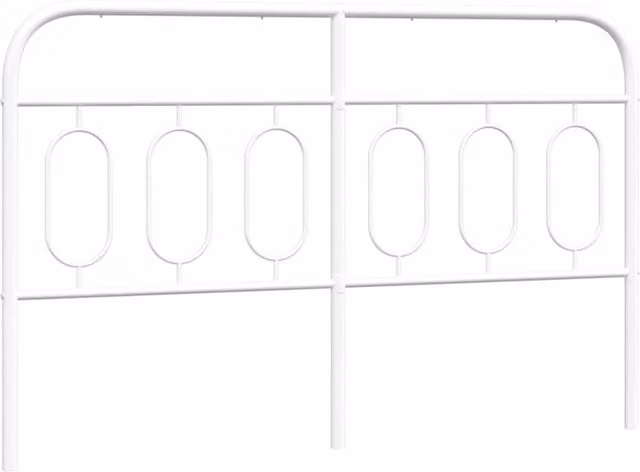Berkfield Home Classic Metal Headboard in White, Width: 150 cm