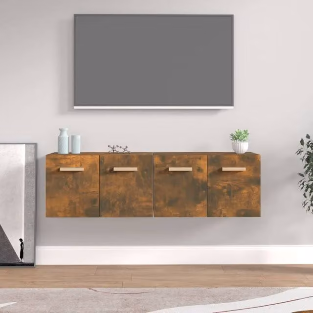 Berkfield Home Smoked Oak Wall Cabinets, 2 Piece Set in Brown, W/D/H: 60 x 36.5 x 35 cm – 1