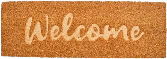 Orsina Filta Embossed Welcome Coir Doormat in Brown