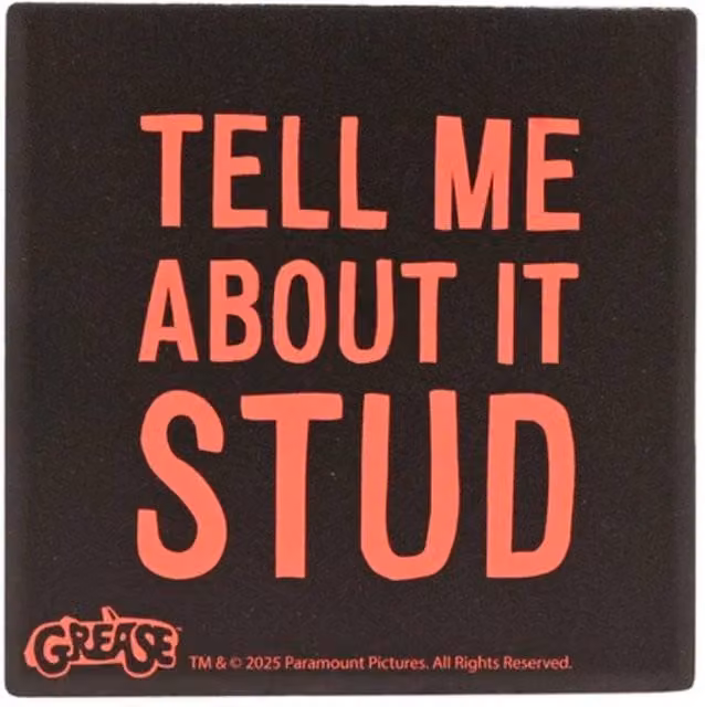 Widdop Bingham & Co Ltd Fandomania Grease Tell Me About It Stud Coaster, Black – 1