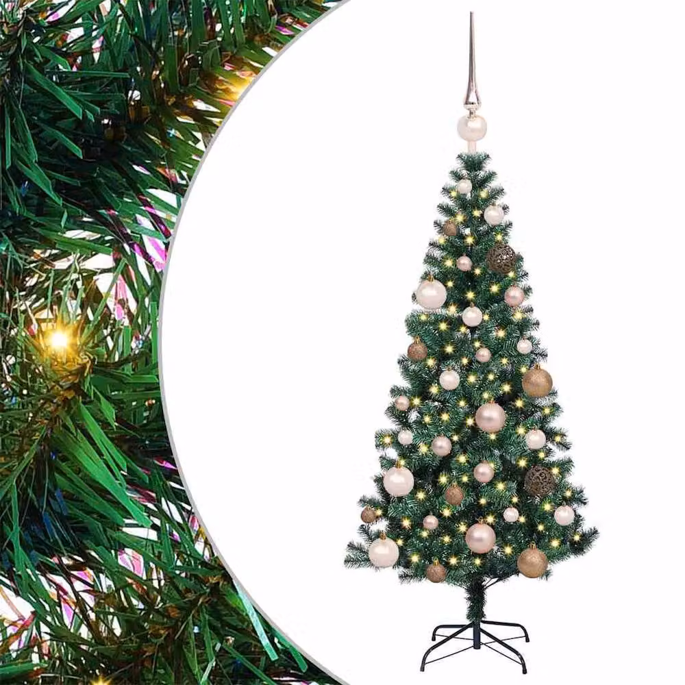 Berkfield Home Artificial Pre-lit Christmas Tree in Green, Height: 120 cm – 2