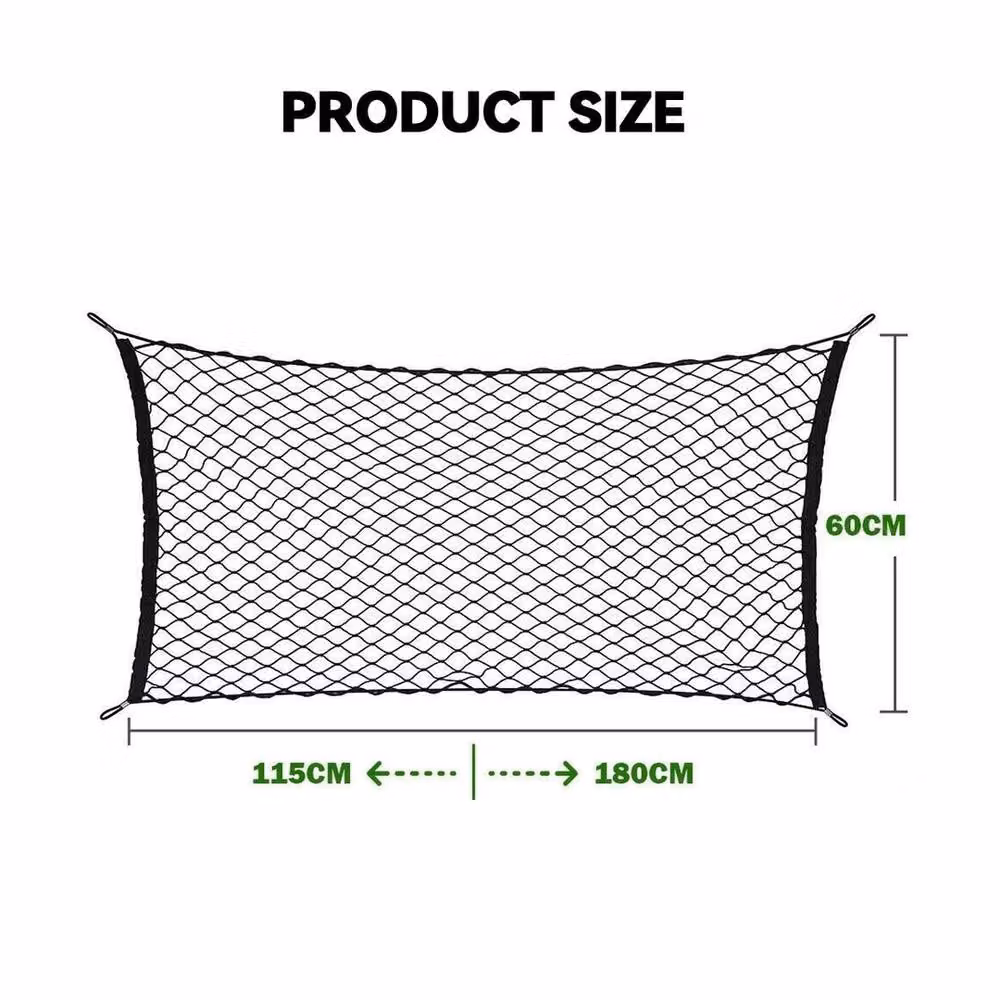 FLAVORA 2 Large Elastic Car Boot Mesh Net Cargo Storage Net in Black – 2