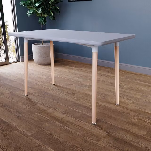 Vida Designs Batley Square Dining Table in Grey and Beech Wood