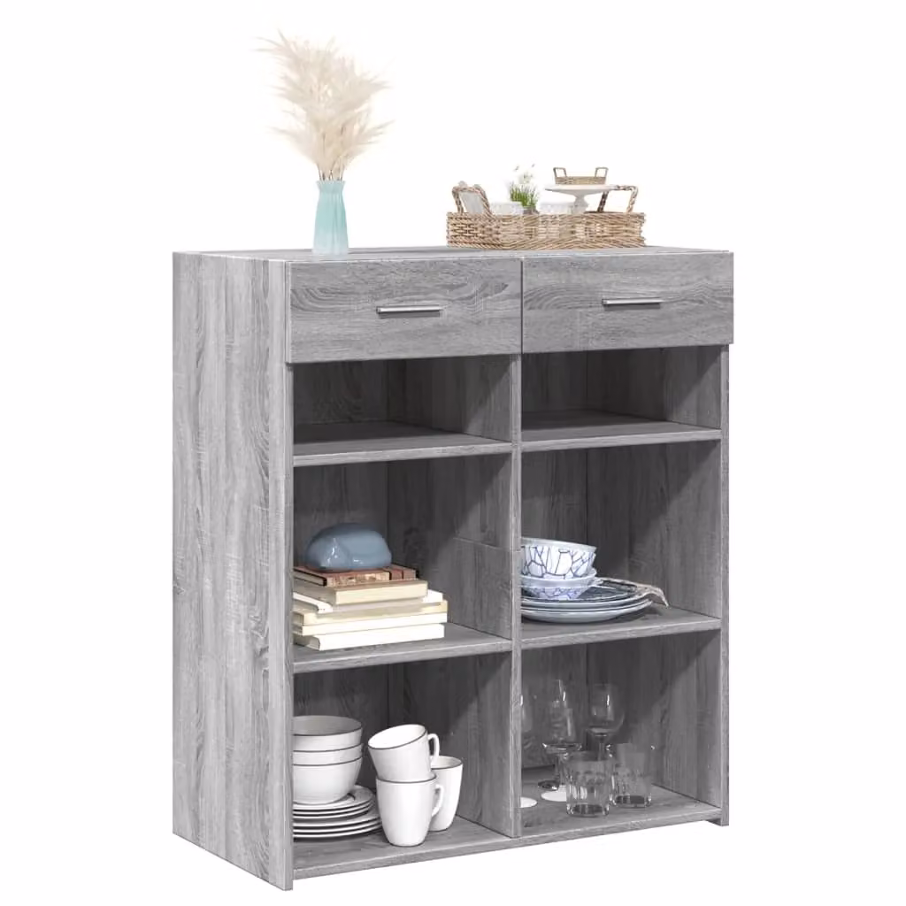 Berkfield Home Grey Sonoma Sideboard in Engineered Wood, W/D/H: 80 x 42.5 x 93 cm – 3