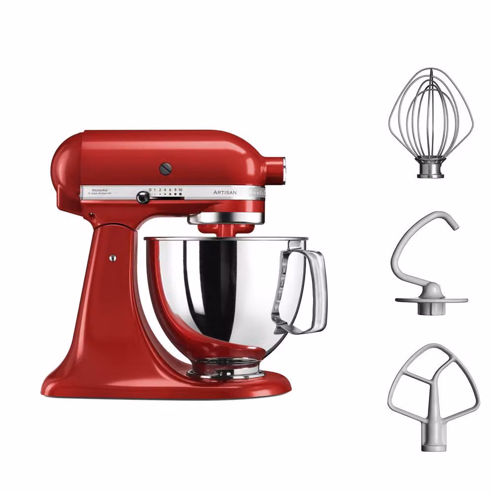 KitchenAid Artisan 125 Tilt-Head Stand Mixer, 4.8L, Red – 4