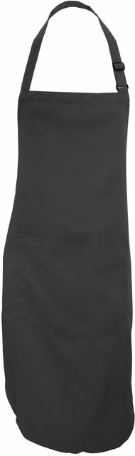 Dennys Catering Bib Apron with Pocket, Pack of 2, Black